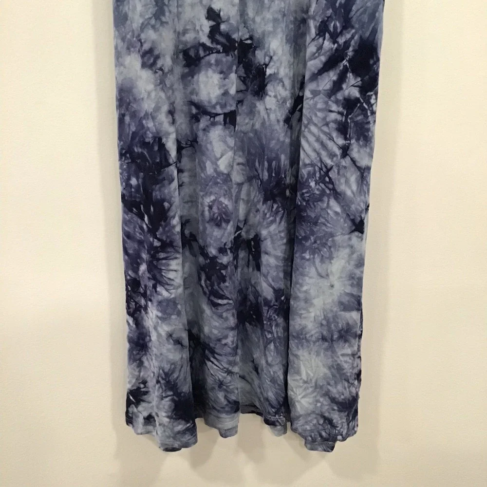 Justice‎ Girls Dress Tie Dye Size 20 Plus Blue Sleeveless Stretch Boho Mock Neck